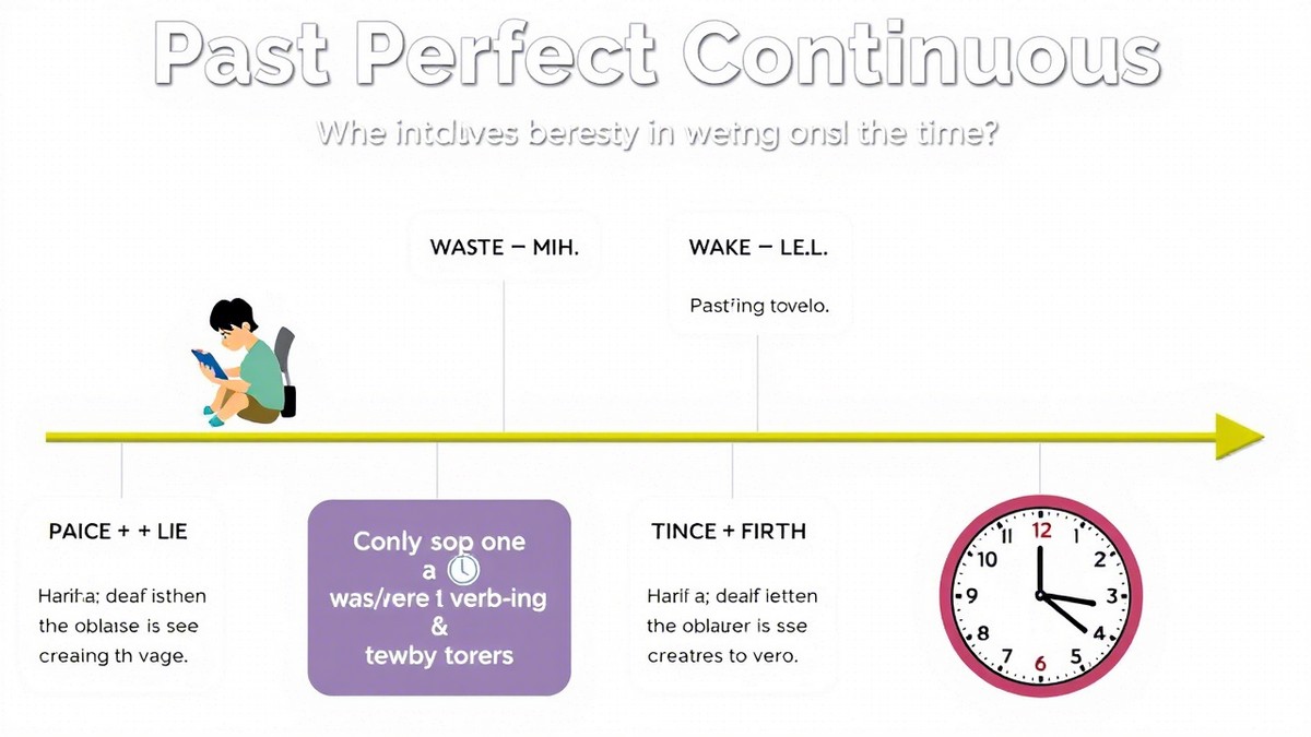 головне зображення для статті - Past Perfect Continuous (Минулий доконано-тривалий час) все, що потрібно знати