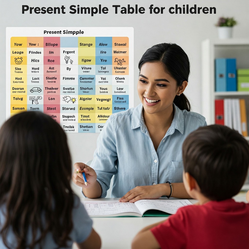 Present Simple таблиця для дітей