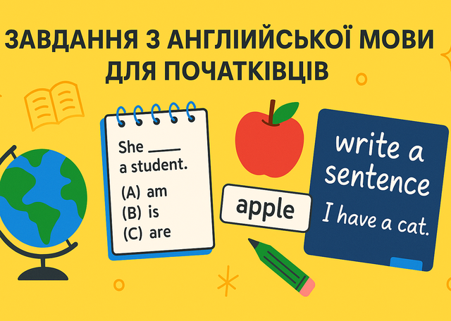 Завдання з англійської мови для початківців