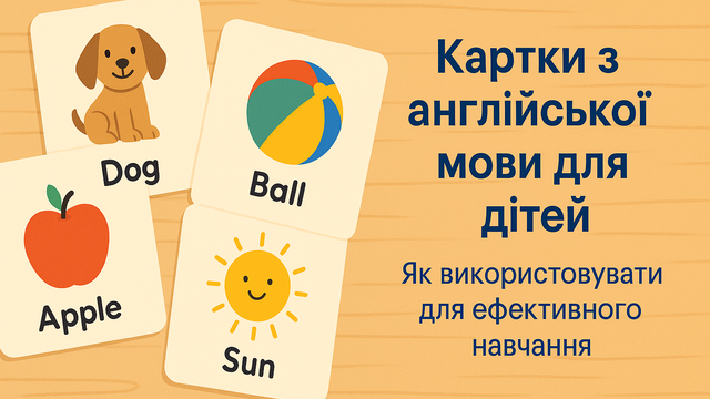 Картки з англійської мови для дітей