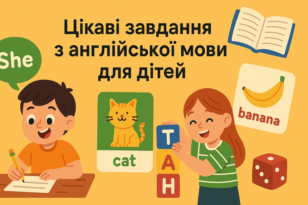 Цікаві завдання з англійської мови для дітей