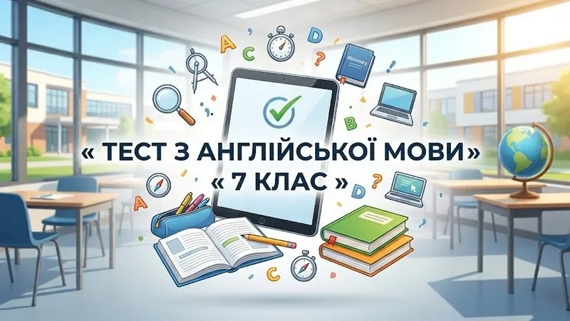 Тест з англійської мови 7 клас: перевір свої знання онлайн