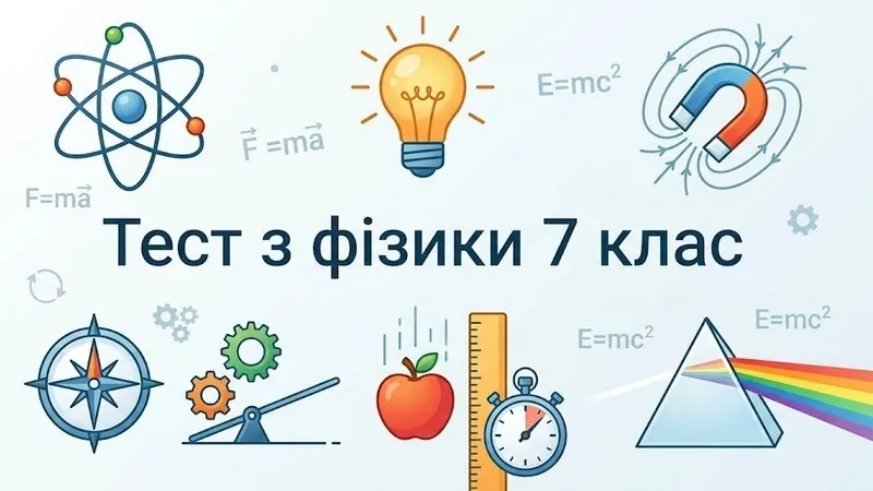 Тест з фізики 7 клас онлайн — перевір свої знання