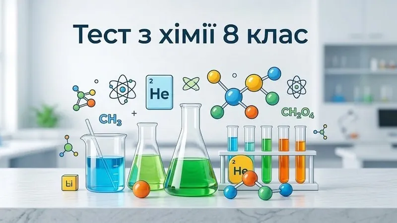 Тест з хімії 8 клас онлайн: перевір свої знання