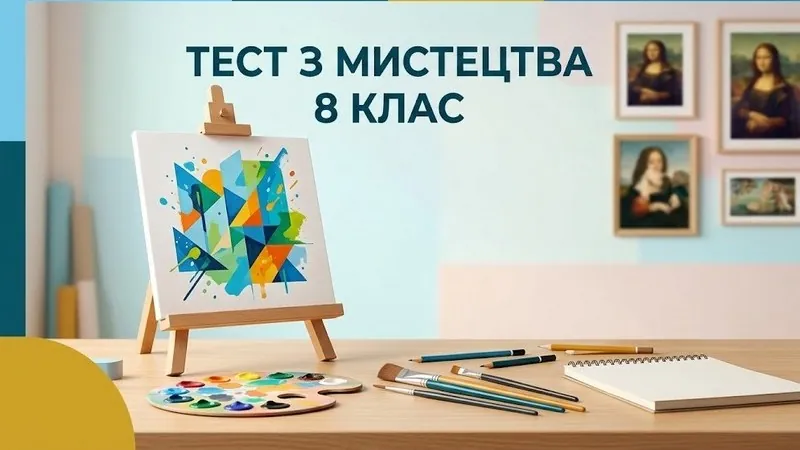 Тест з мистецтва 8 клас онлайн: стилі, митці та твори з поясненнями