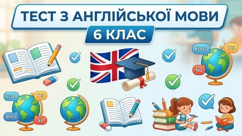 Тест з англійської мови для 6 класу онлайн