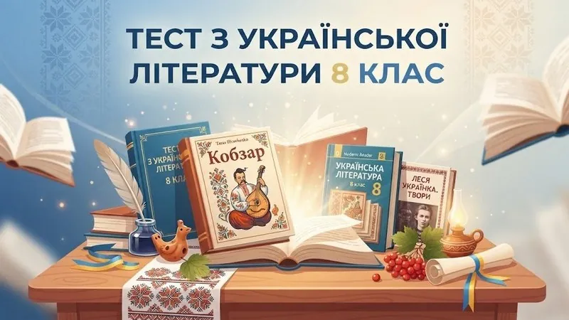 Тест з української літератури 8 клас: перевір свої знання
