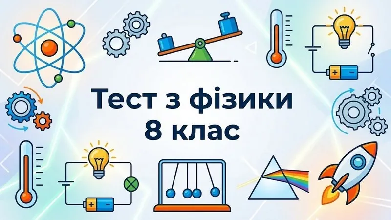 Тест з фізики 8 клас онлайн