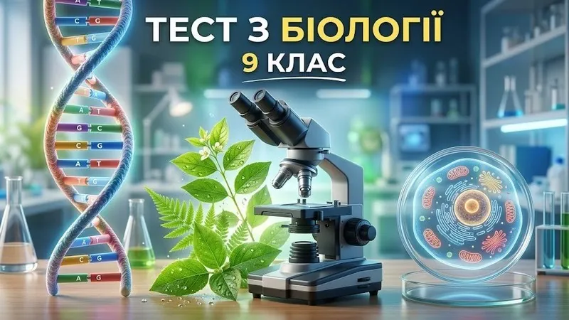 Тест з біології 9 клас онлайн з поясненнями та результатом