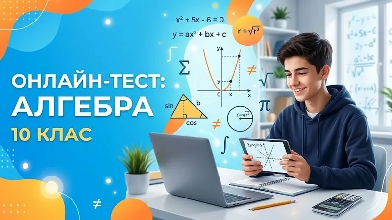 Тест з алгебри 10 клас онлайн: перевірте себе та знайдіть слабкі теми